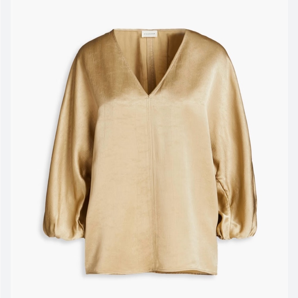 NEW By Malene Birger Piamontes Satin Golden Blouse size 38 or M‎ - Picture 5 of 12